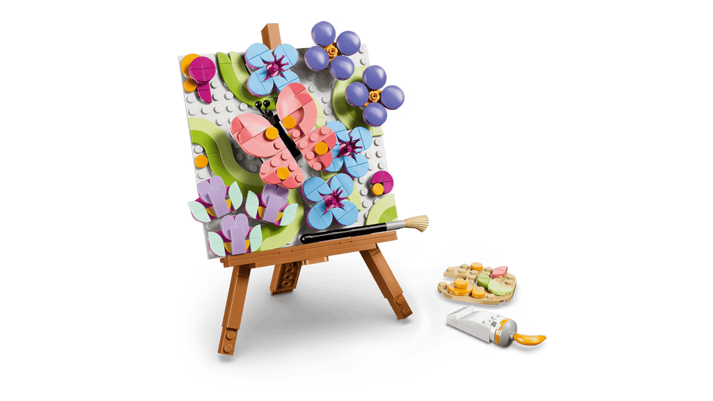 LEGO Creator 3-in-1 Floral Art Decor Painting 31390 detail view