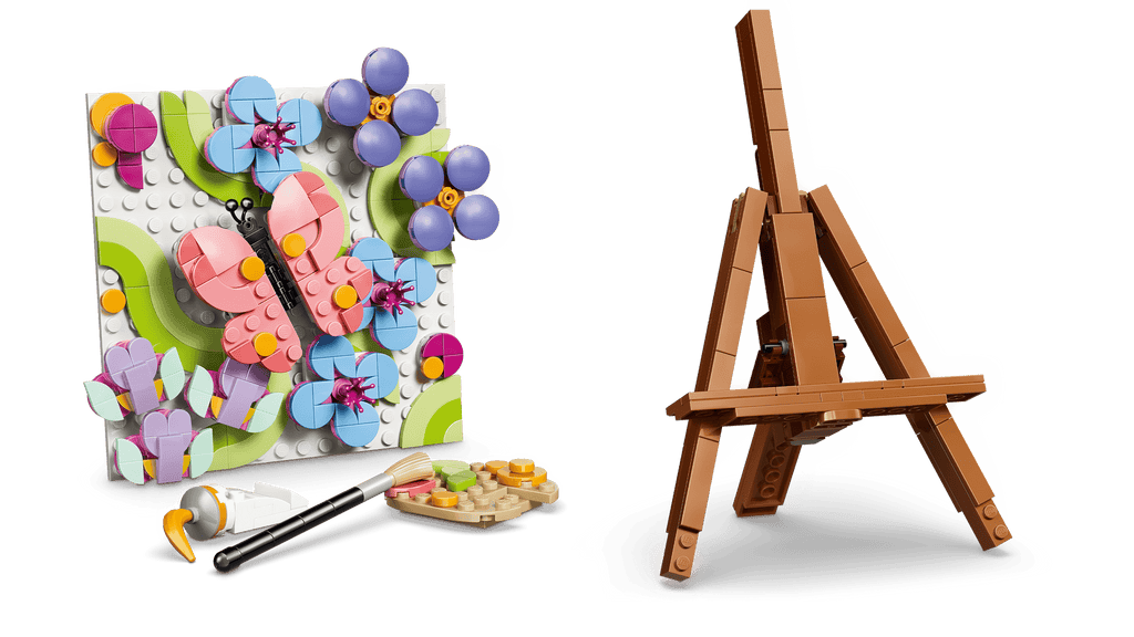 LEGO Creator 3-in-1 Floral Art Decor Painting 31390 detail view