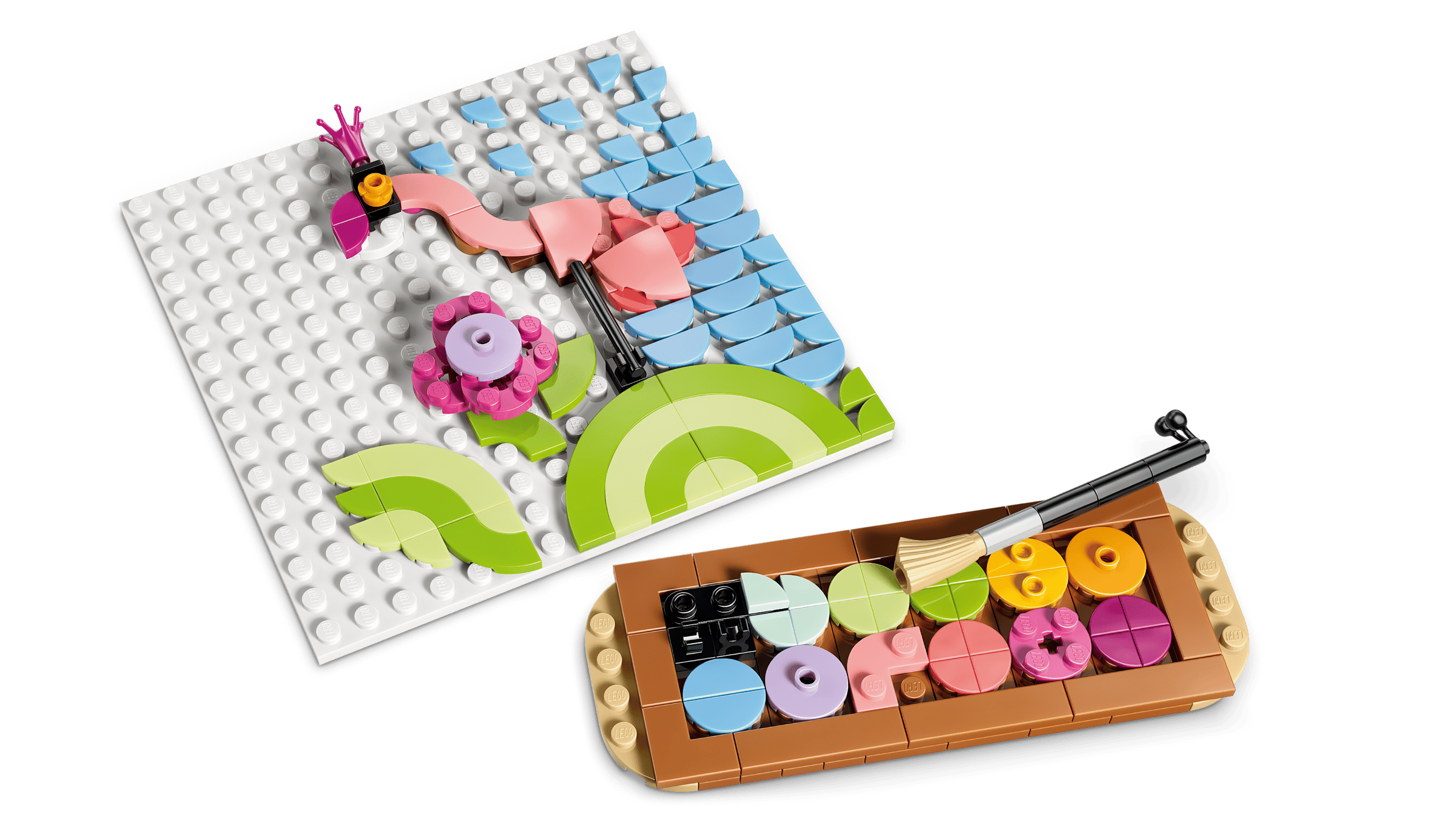 LEGO Creator 3-in-1 Floral Art Decor Painting 31390 detail view