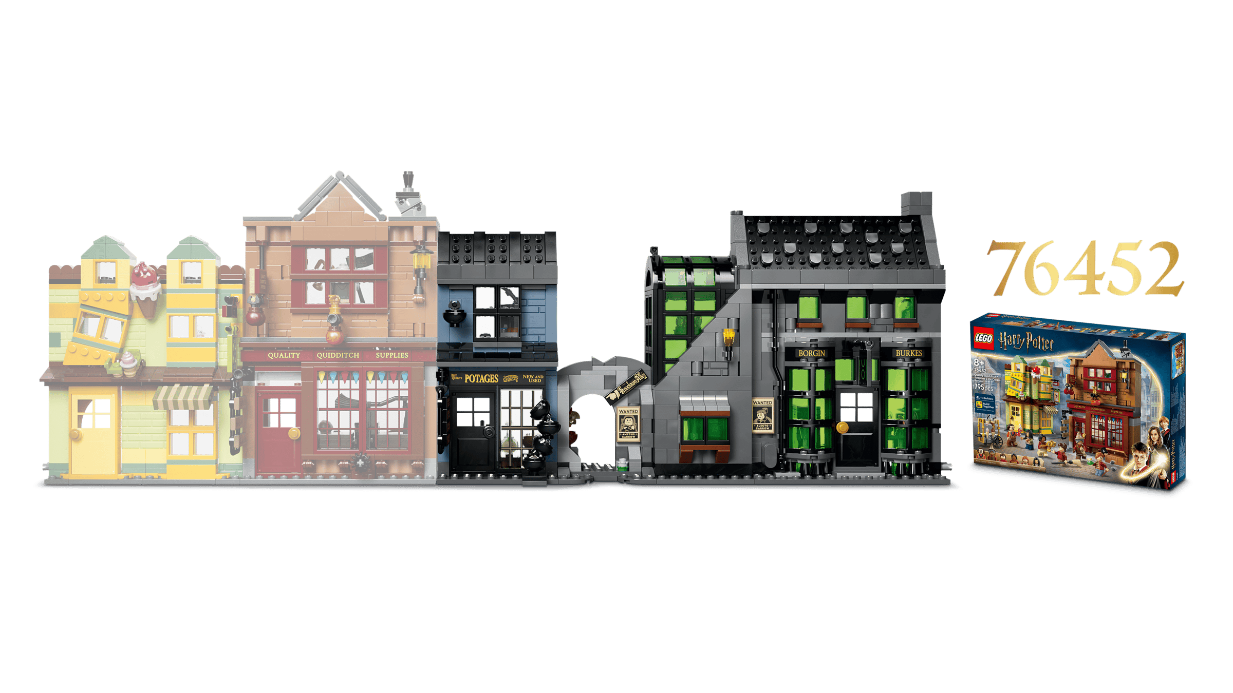 LEGO Harry Potter Knockturn Alley Wizarding Shops 76471 detail view