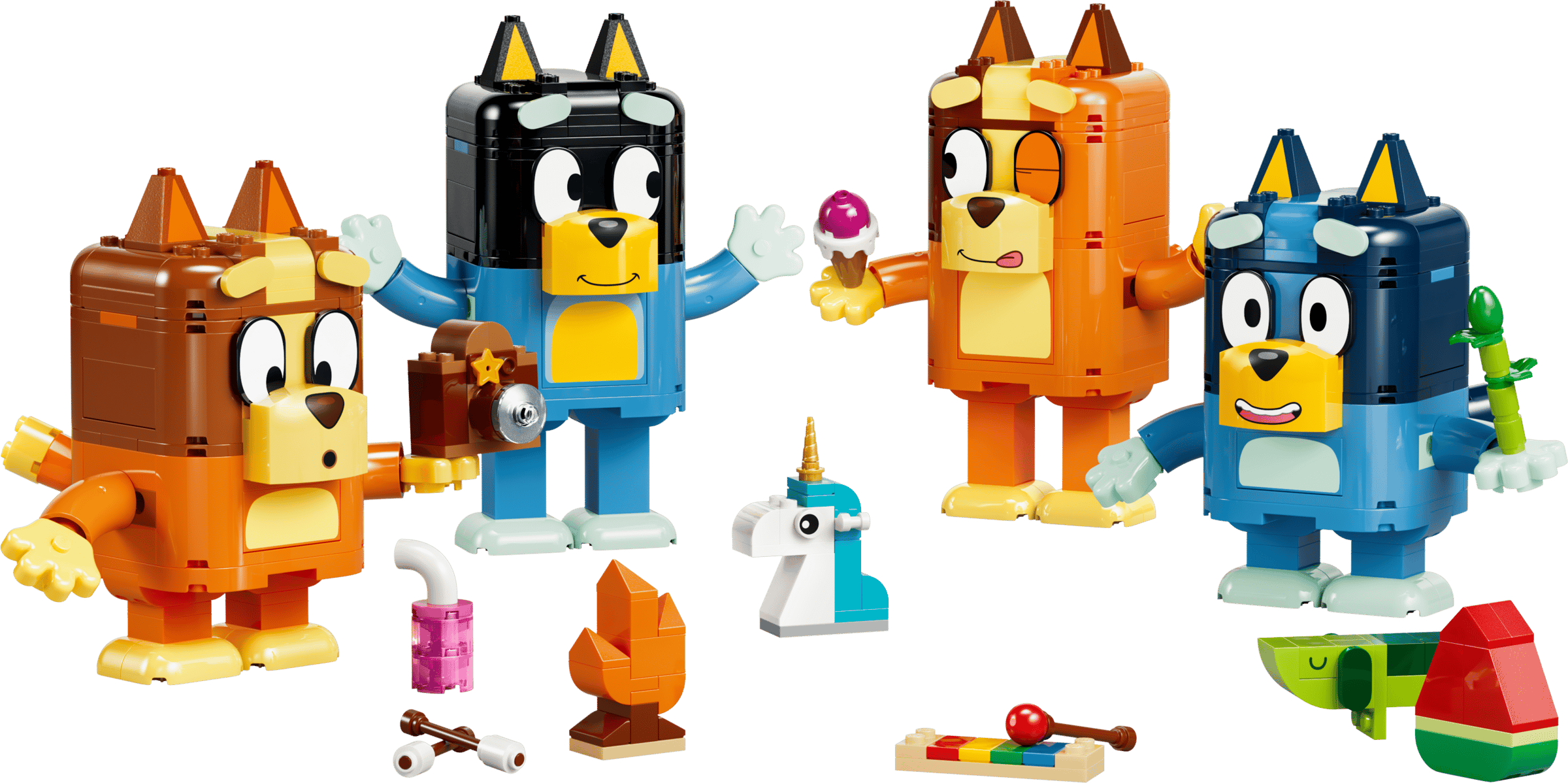 LEGO Bluey Brick-Built Bluey Family built model