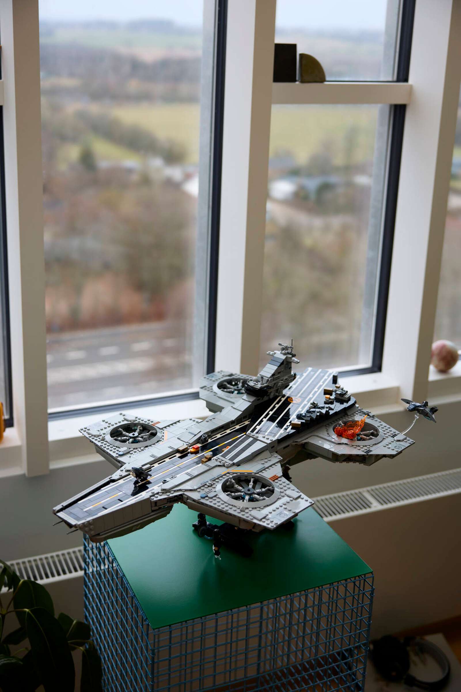 LEGO Marvel S.H.I.E.L.D. Helicarrier 76354 on display