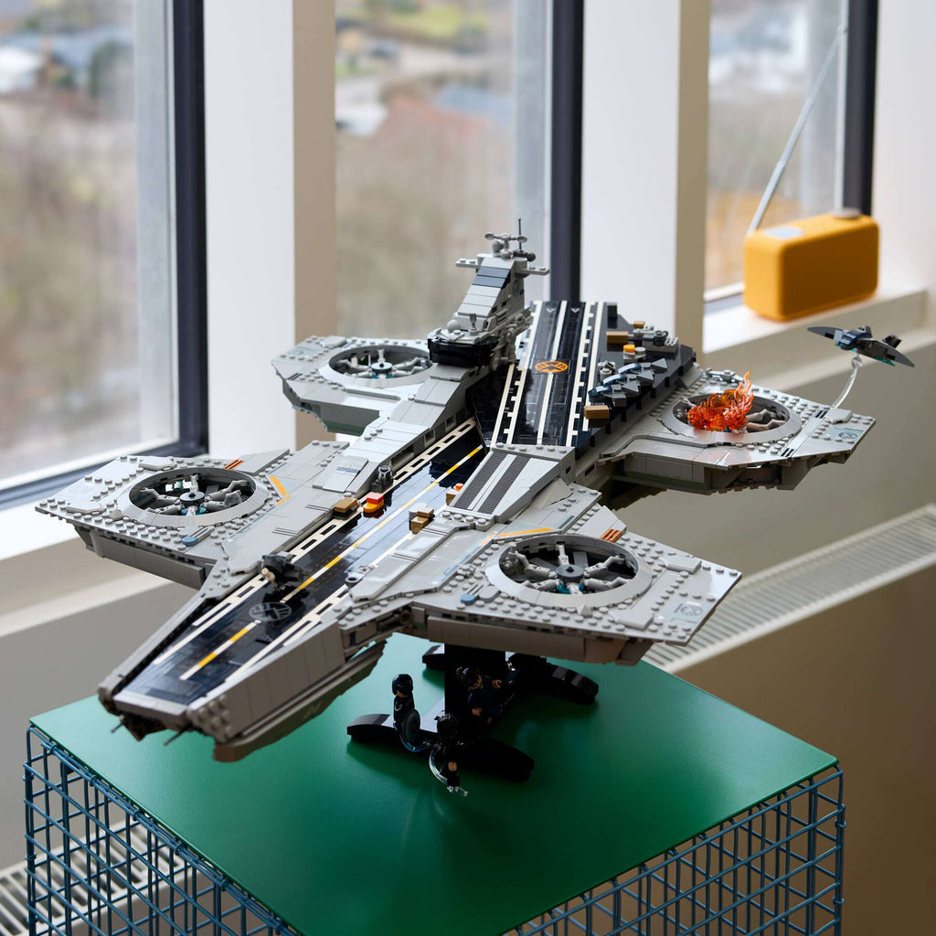 LEGO Marvel S.H.I.E.L.D. Helicarrier 76354 on display