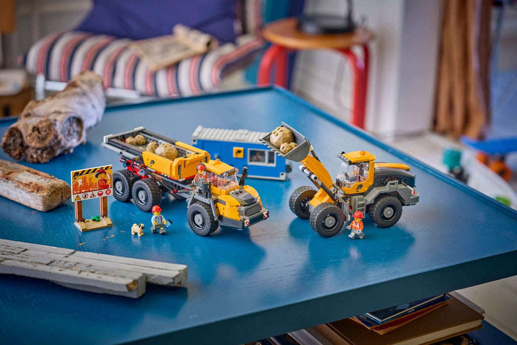 LEGO City Dump Truck & Front End Loader 60494 on display