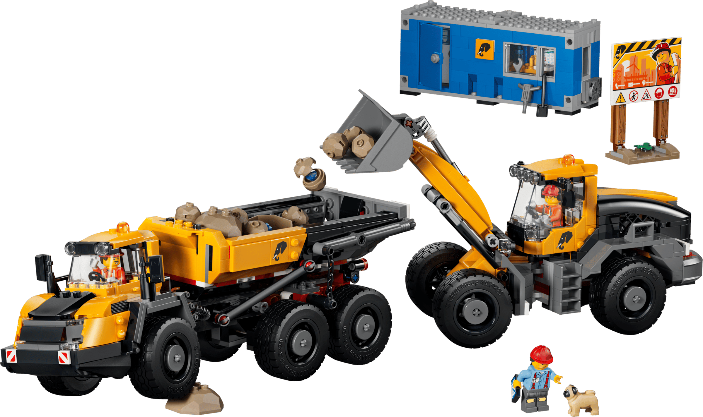 LEGO City Dump Truck & Front End Loader 60494 built model