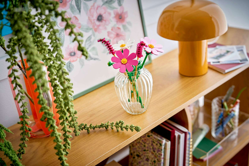 LEGO Botanicals Cosmos Flowers on display