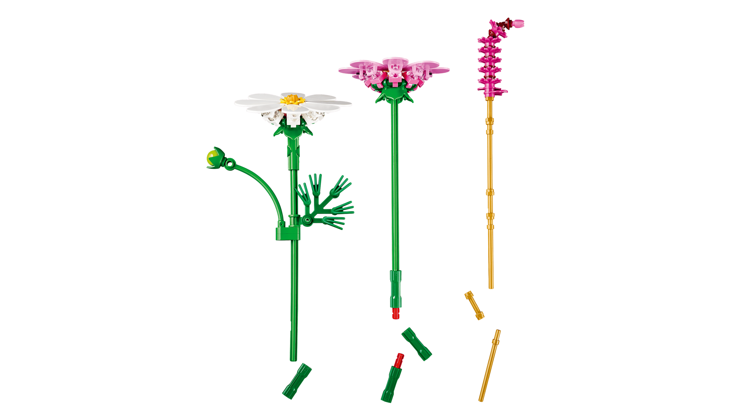 LEGO Botanicals Cosmos Flowers detail view