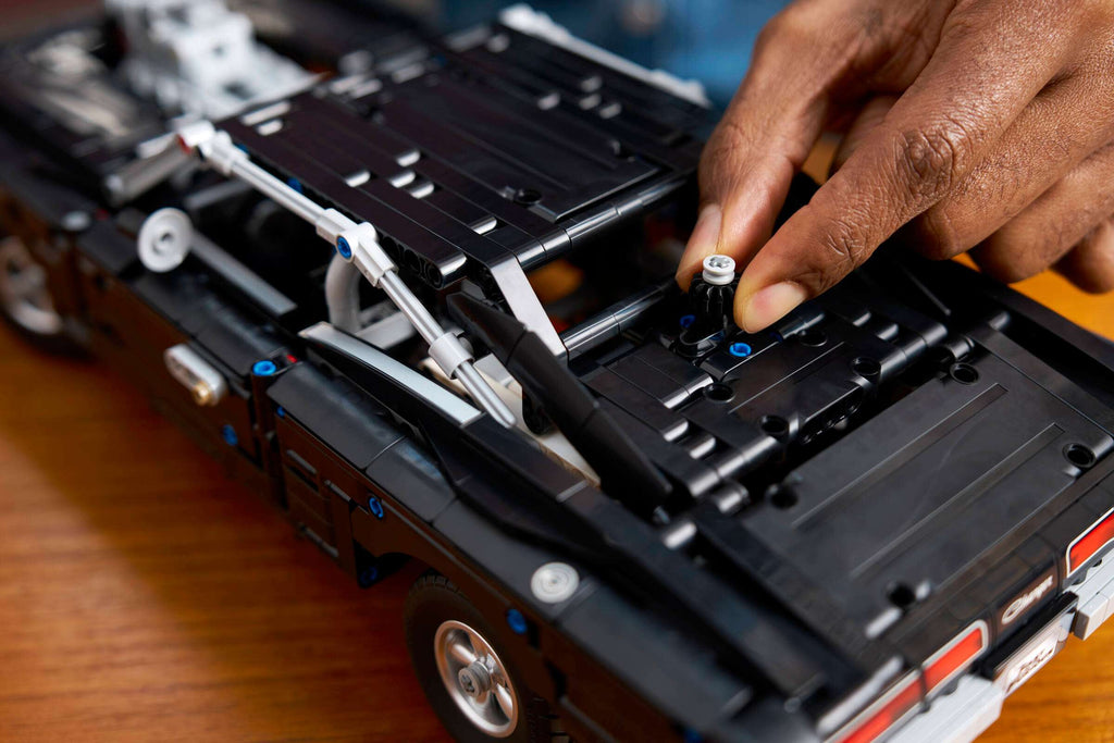 LEGO Technic Fast and Furious Dodge Charger R/T Car 42231 being built