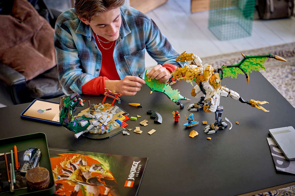 LEGO Ninjago Ultra Dragon Battle 71872 being built