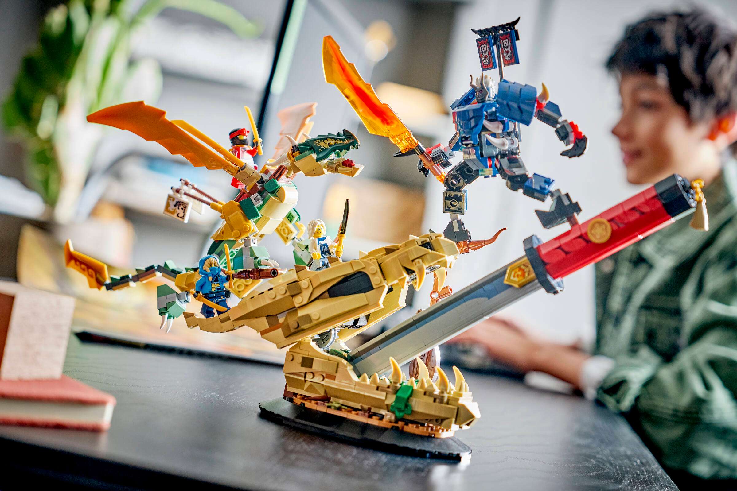 LEGO Ninjago Battle at the Dragon's Blade 71871 play scene
