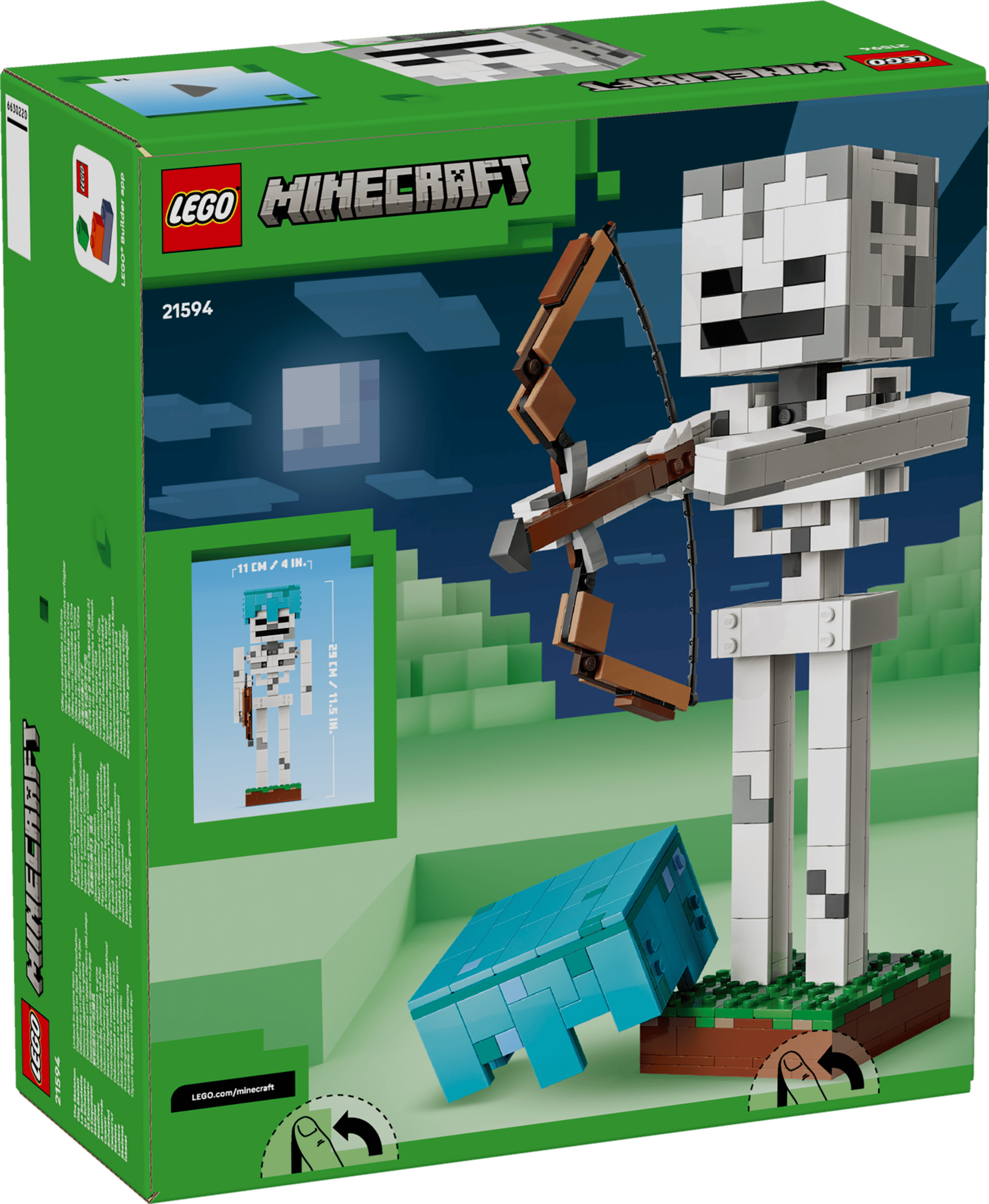 LEGO Minecraft The Skeleton 21594 box rear with build details
