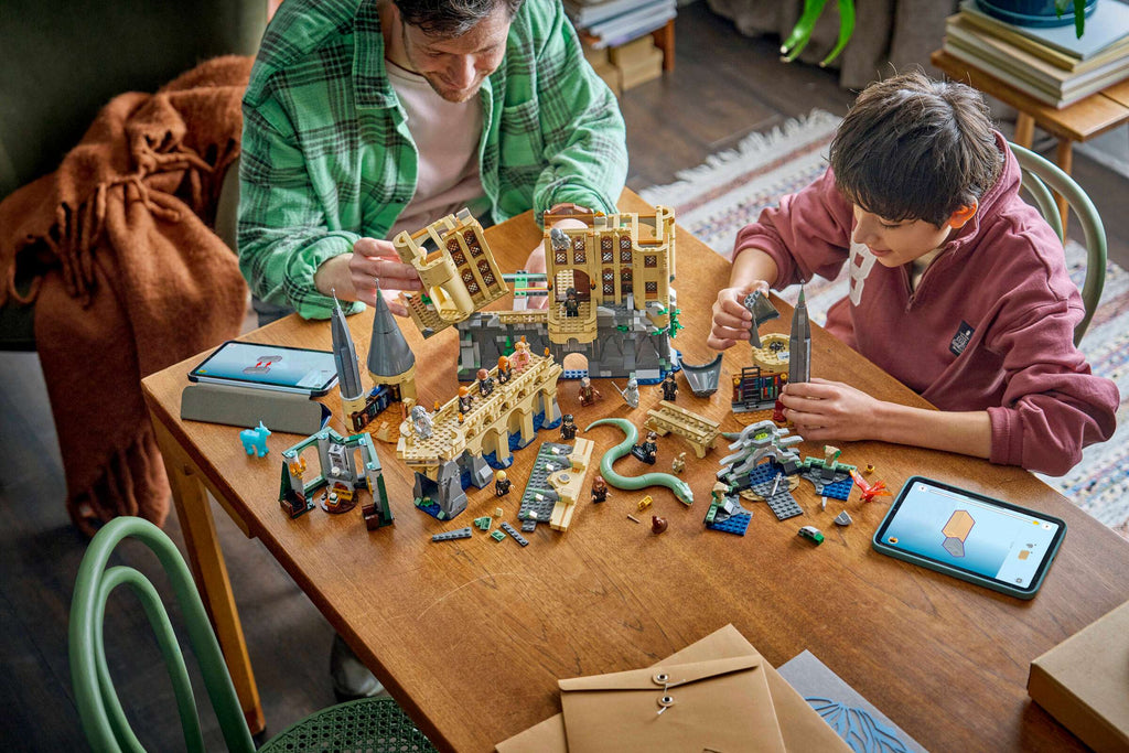 LEGO Harry Potter Hogwarts Castle: East Wing 76473 being built