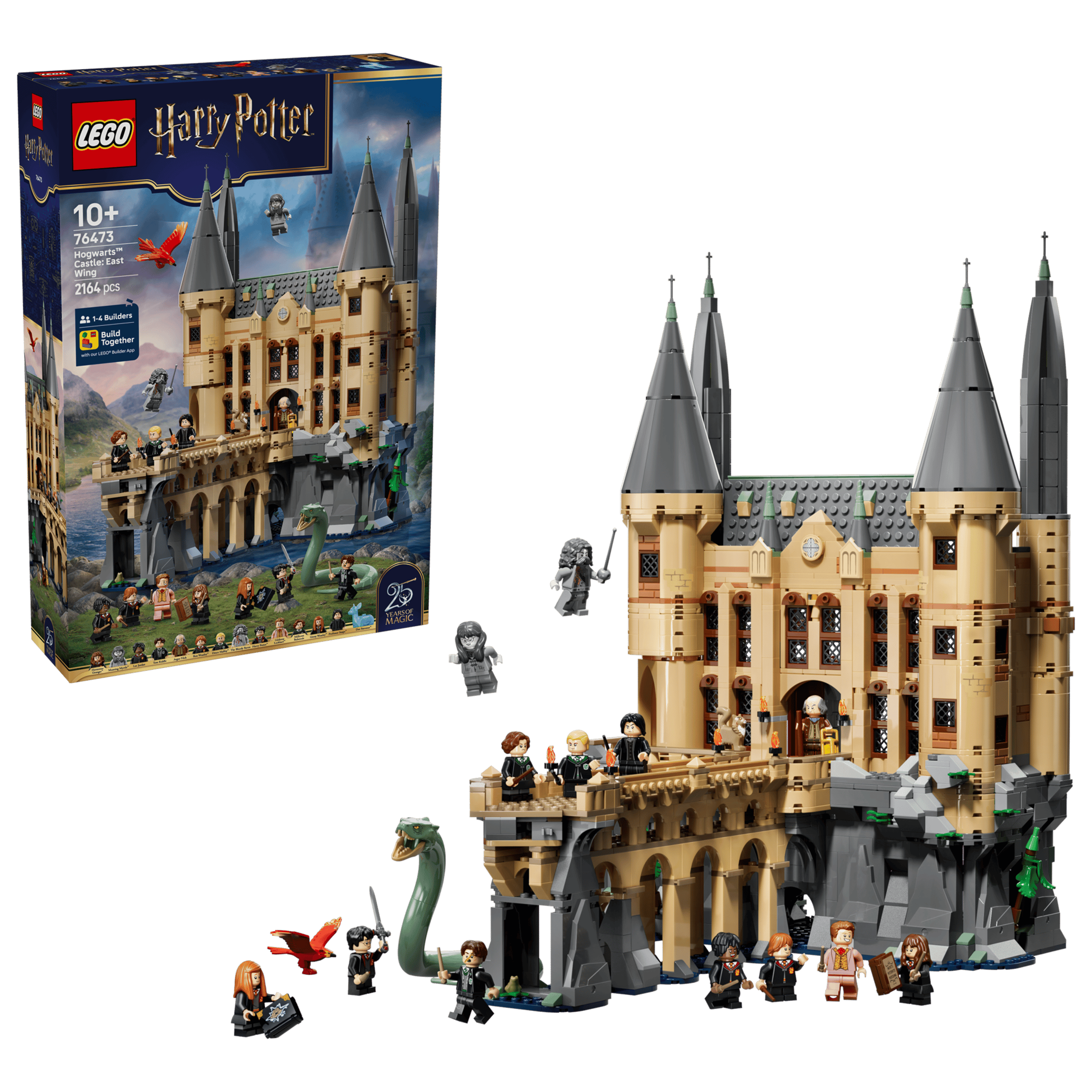 LEGO Harry Potter Hogwarts Castle: East Wing 76473 box and model