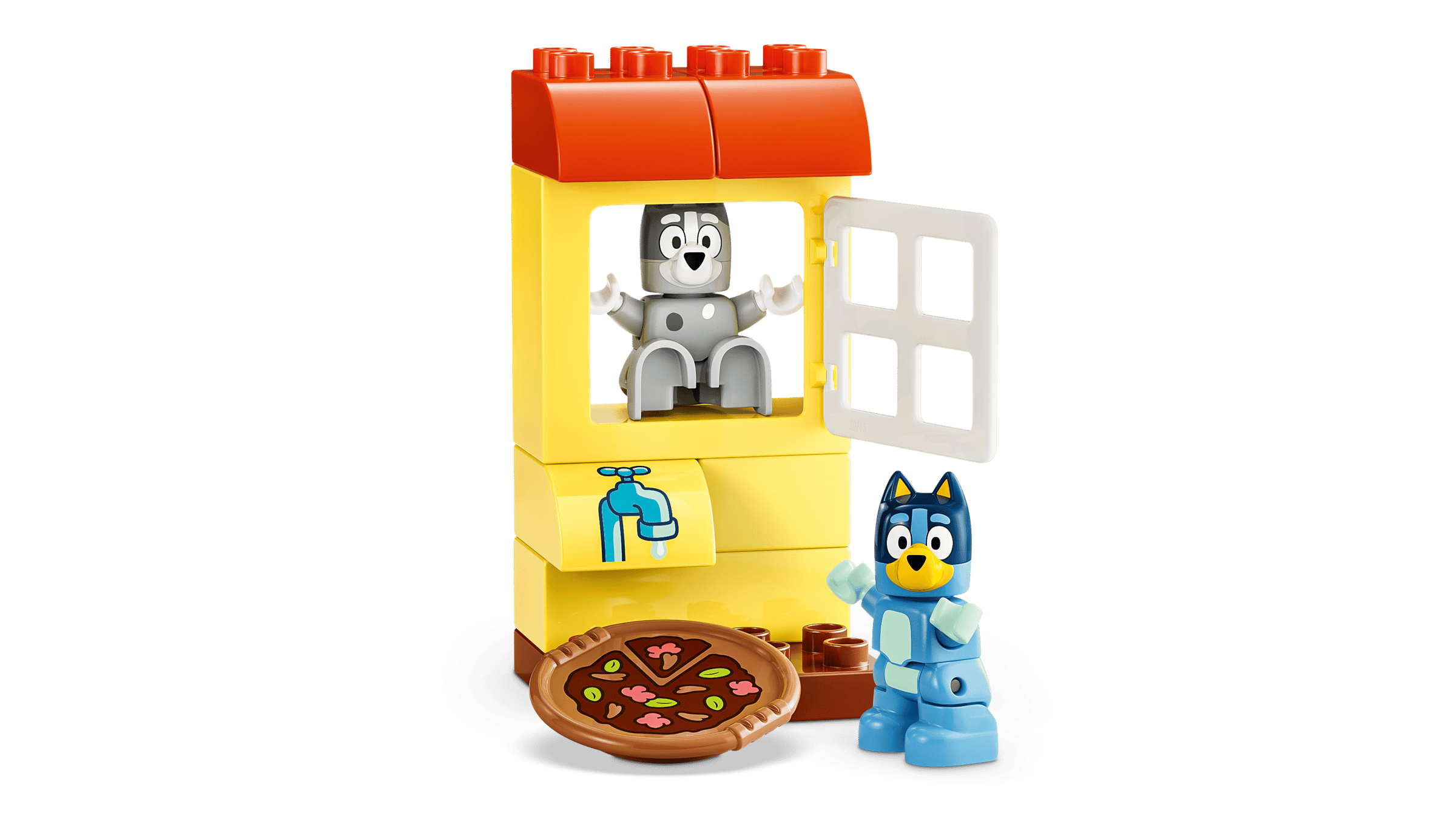 LEGO DUPLO Pizza Girls with Muffin and Bluey detail view