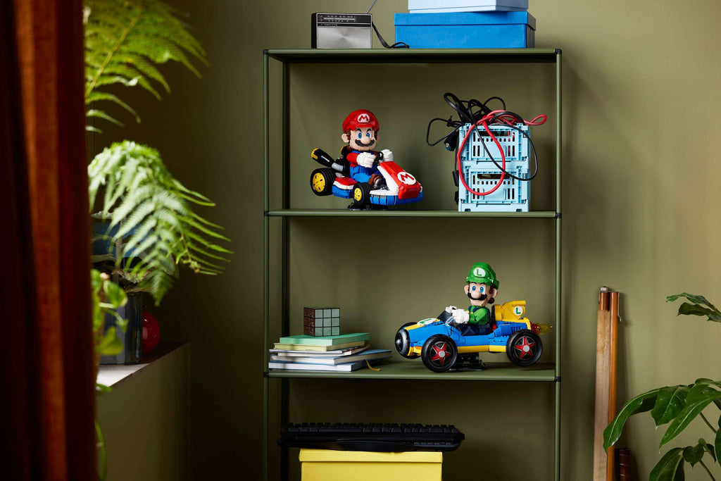 LEGO Super Mario Mario Kart - Luigi & Mach 8 72050 on display