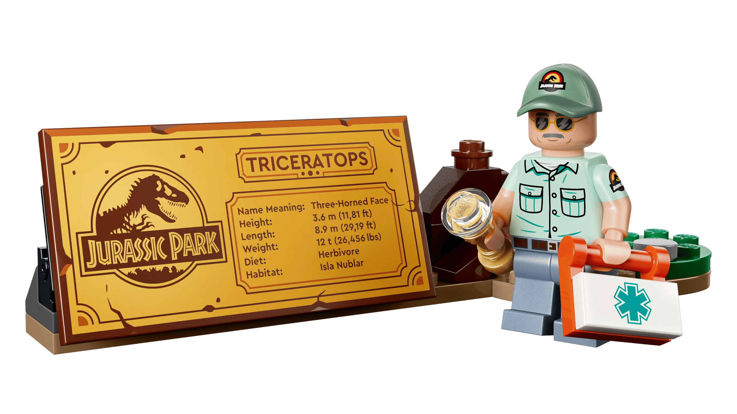 LEGO Jurassic World Dinosaur Fossils: Triceratops 77985 detail view
