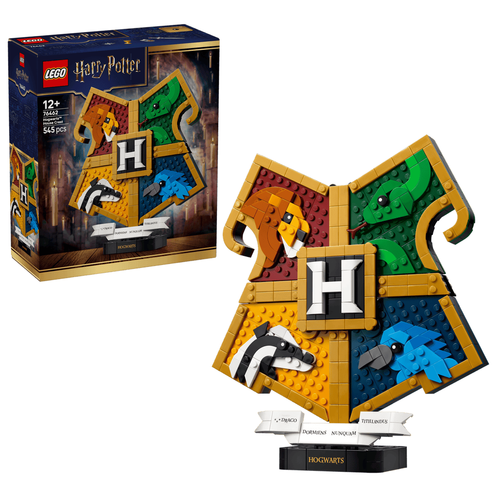 LEGO Harry Potter Hogwarts House Crest 76462 box and model
