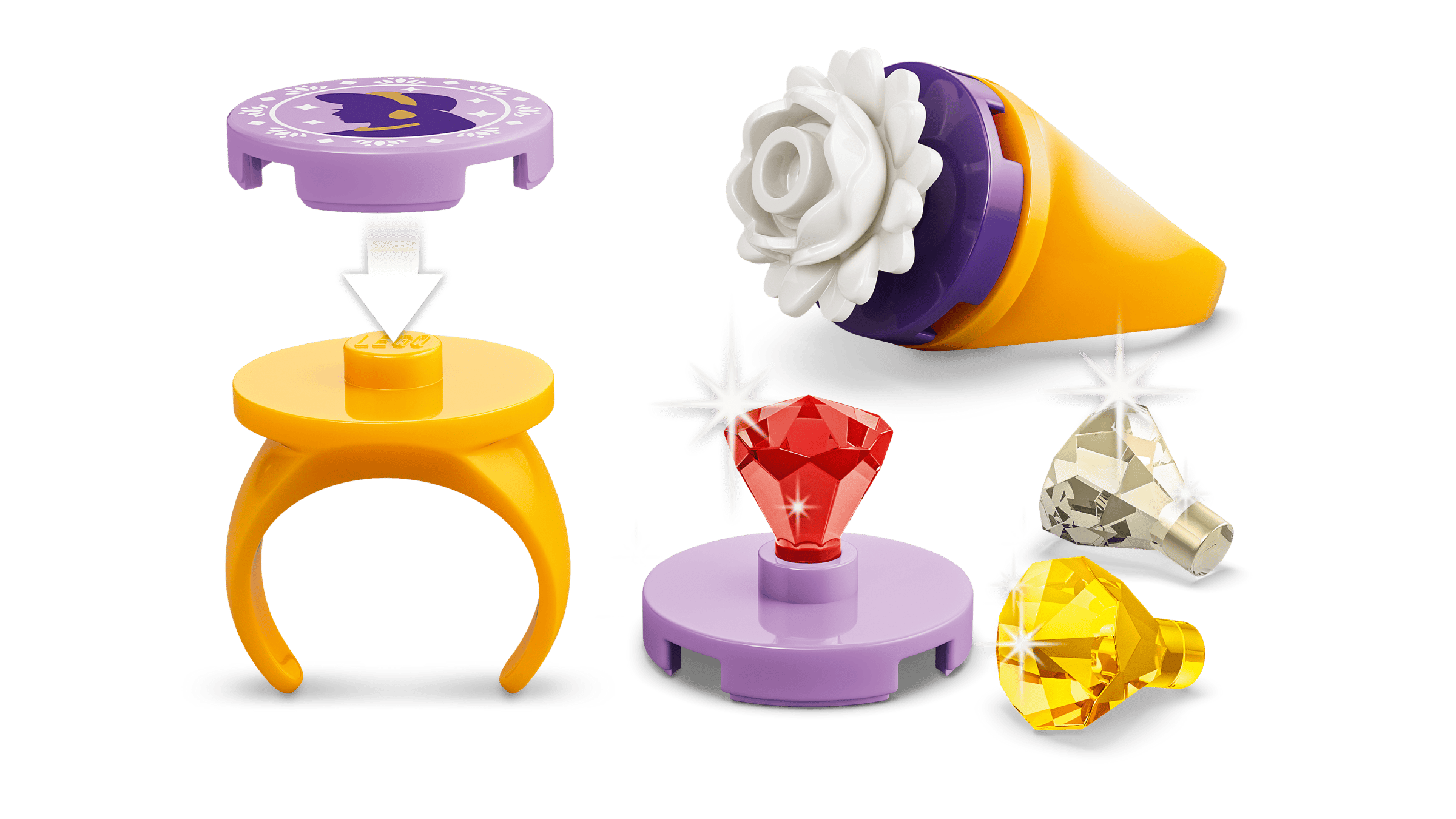 LEGO Disney Jasmine's Jewelry Box 43295 detail view
