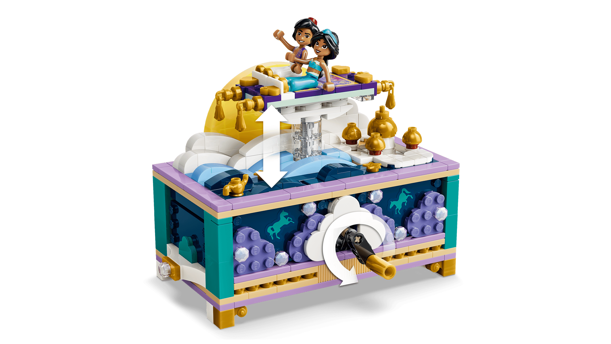 LEGO Disney Jasmine's Jewelry Box 43295 detail view