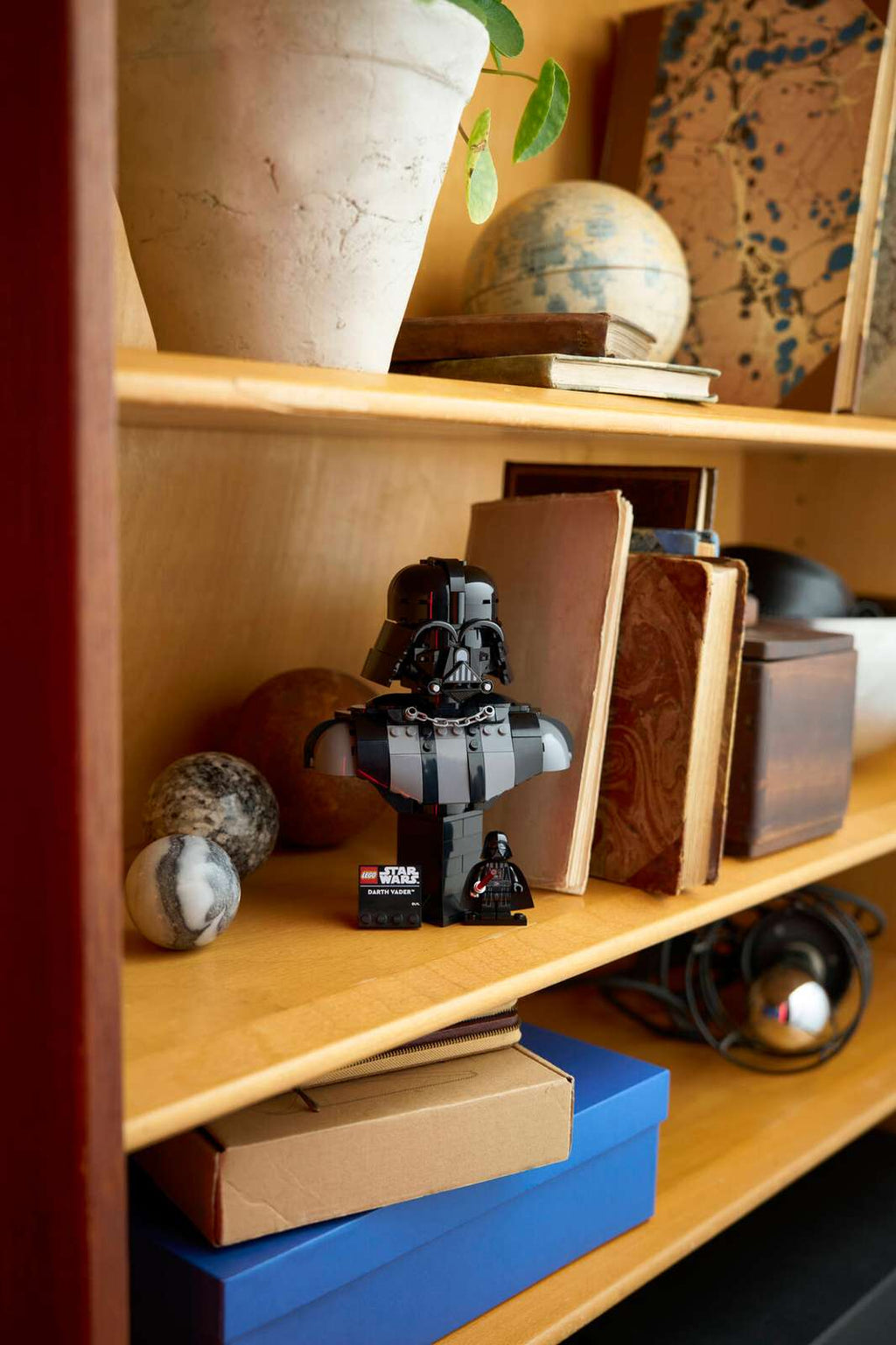 LEGO Star Wars Darth Vader Bust 75439 on display