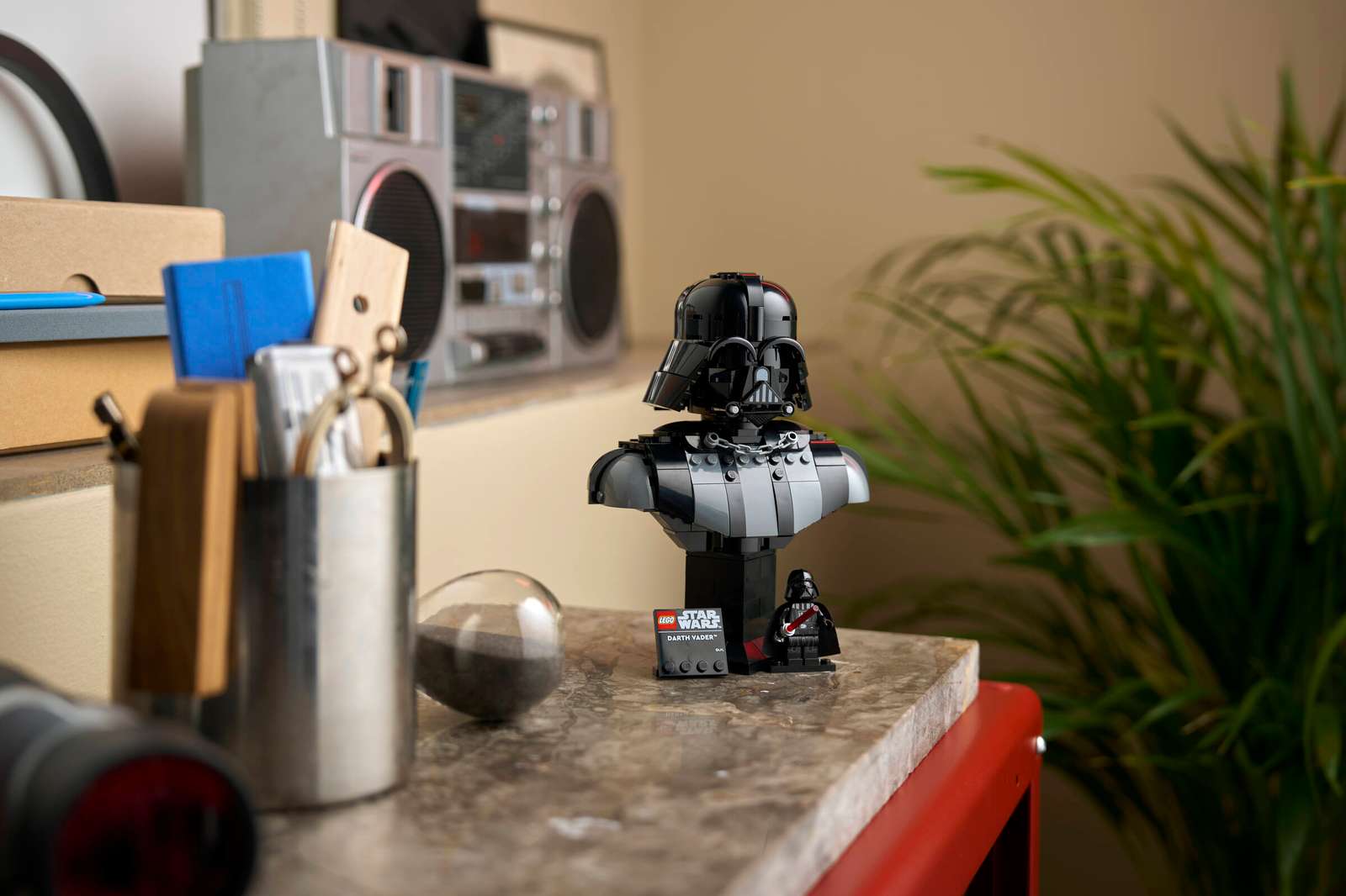 LEGO Star Wars Darth Vader Bust 75439 on display