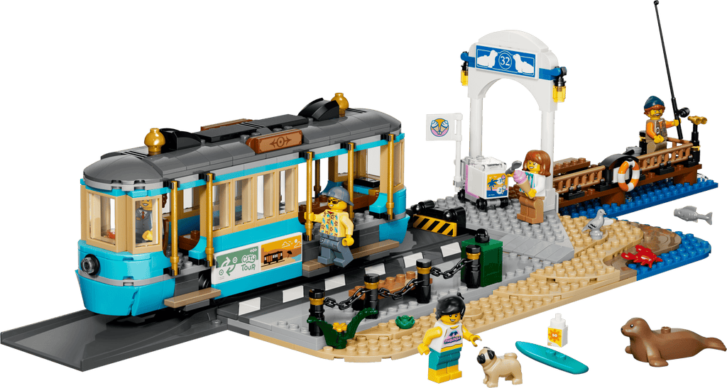 LEGO City Classic Beach Streetcar 60506 built model