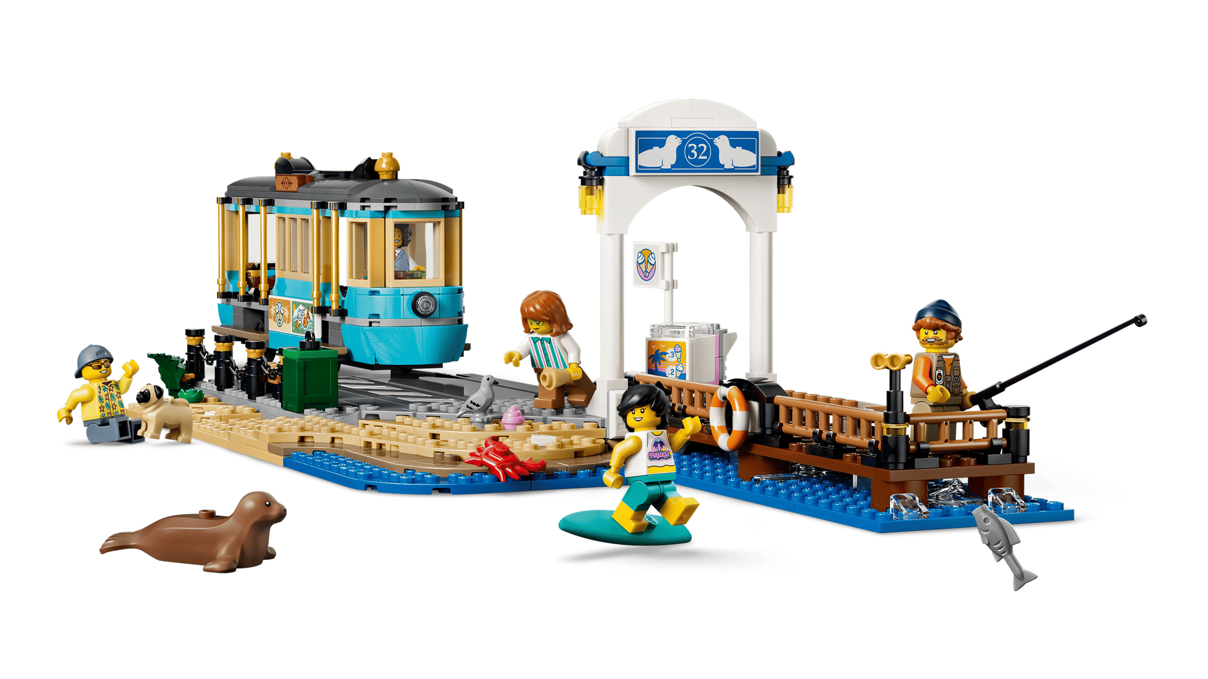 LEGO City Classic Beach Streetcar 60506 detail view