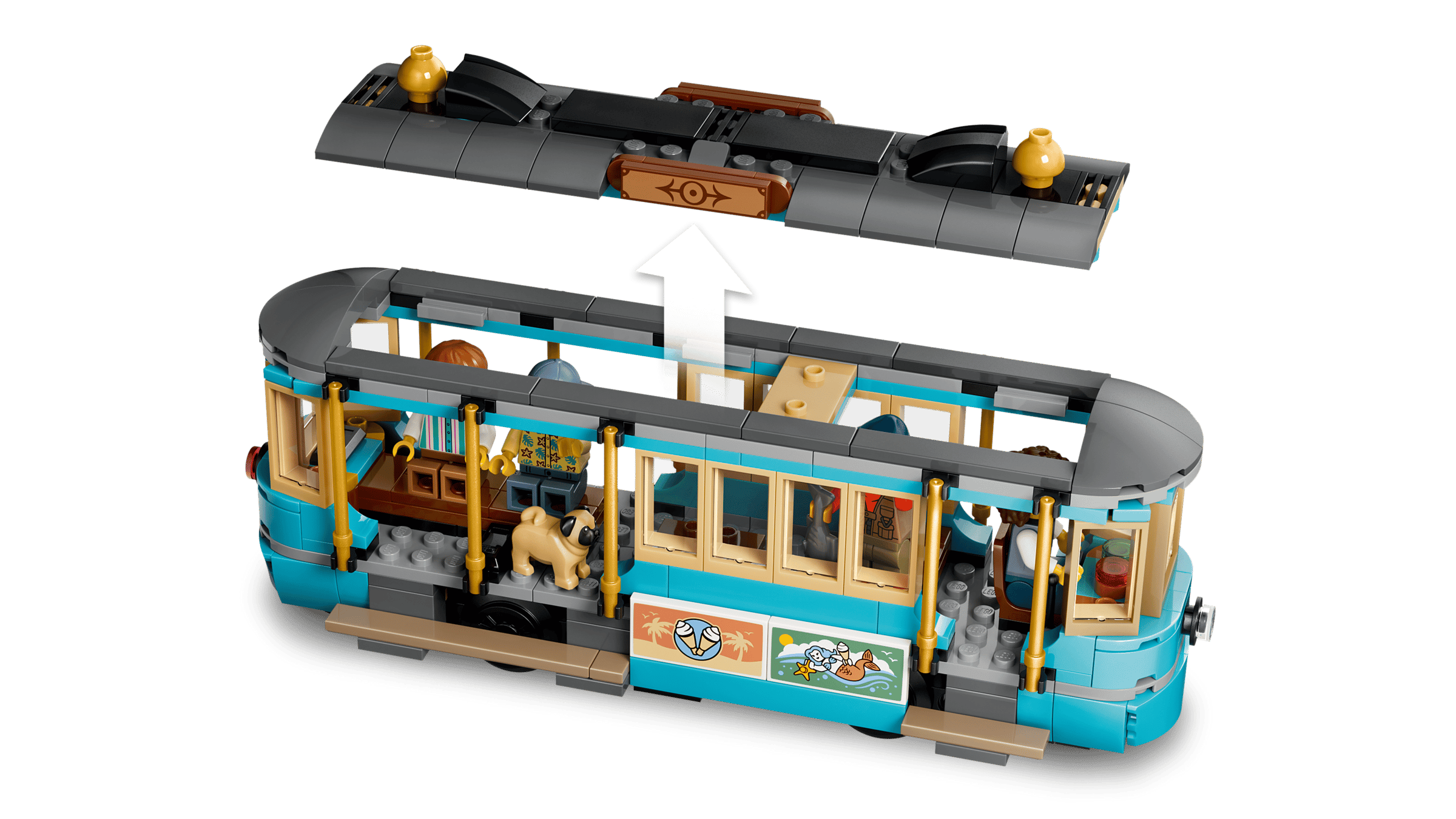 LEGO City Classic Beach Streetcar 60506 detail view