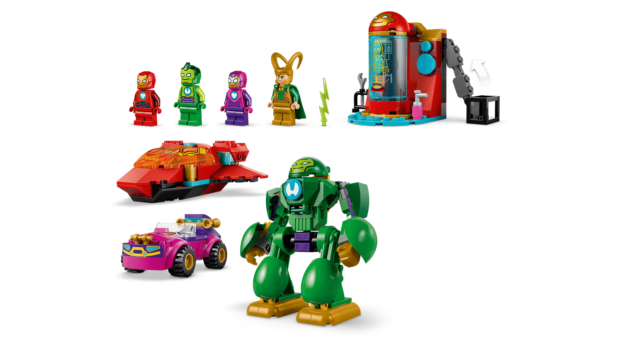 LEGO Marvel Loki vs. Team Iron Man detail view