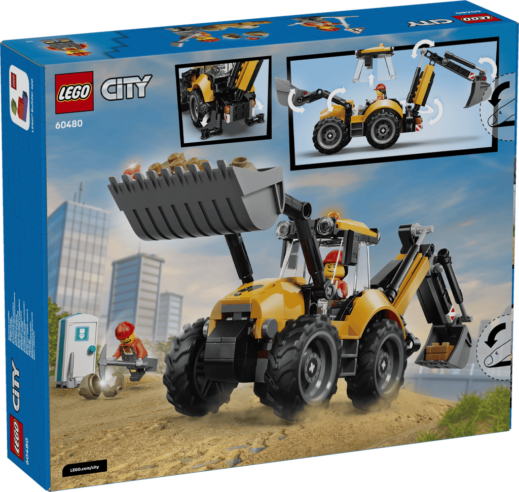 LEGO City Yellow Backhoe Loader 60480 box