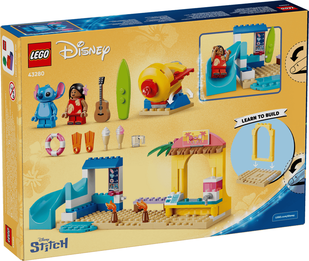 LEGO Disney Beach Fun with Lilo & Stitch 43280 box
