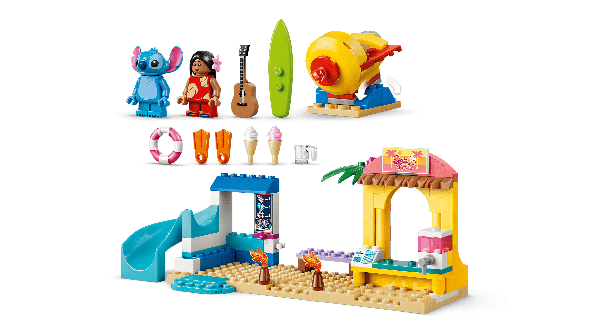 LEGO Disney Beach Fun with Lilo & Stitch 43280 detail view