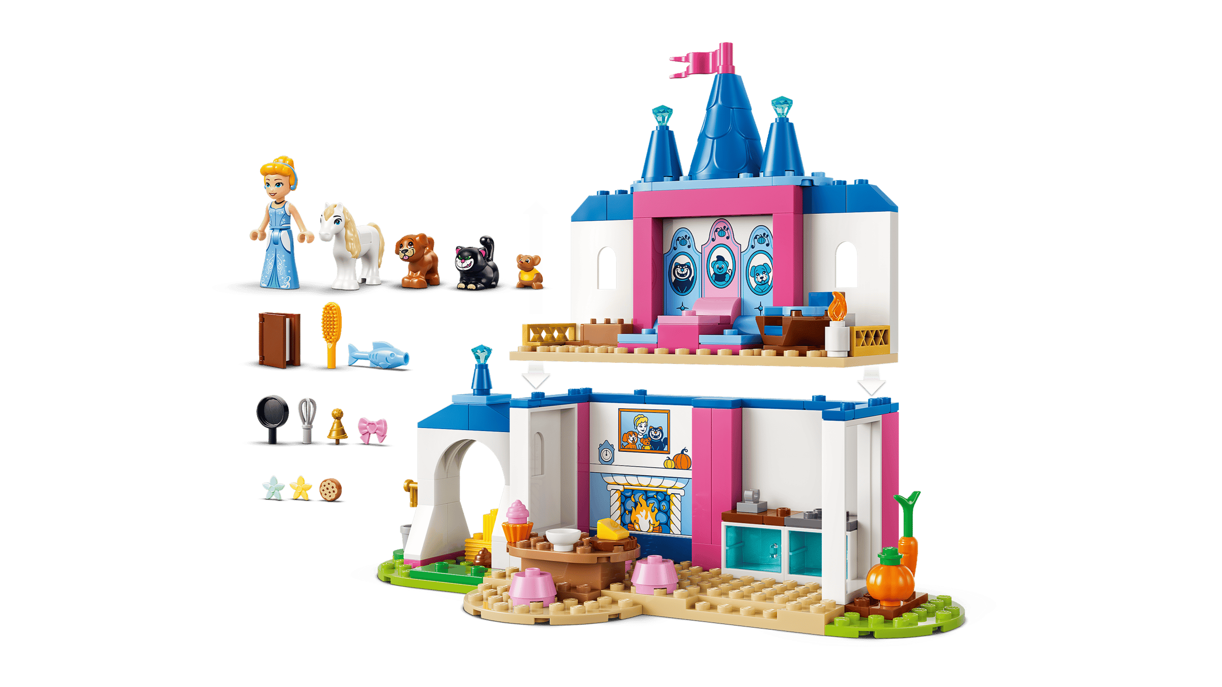 LEGO Disney Cinderella Animal Friends Castle 43283 detail view