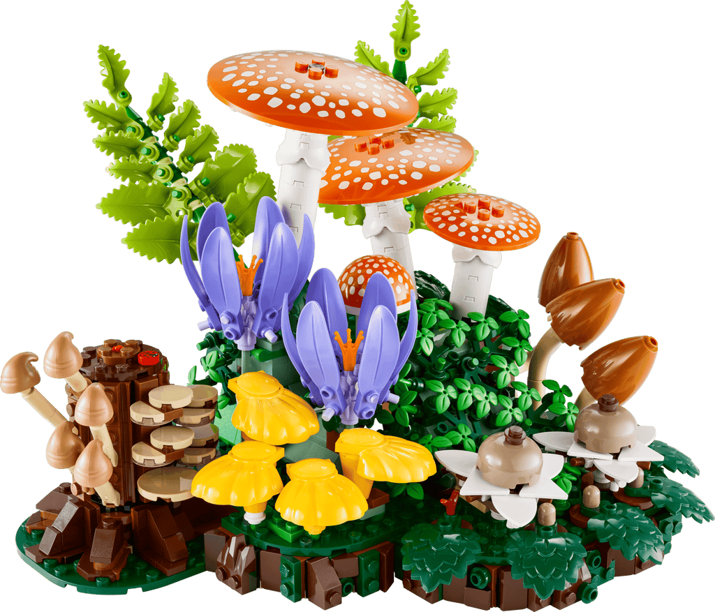 LEGO Botanicals Woodland Mushrooms built model