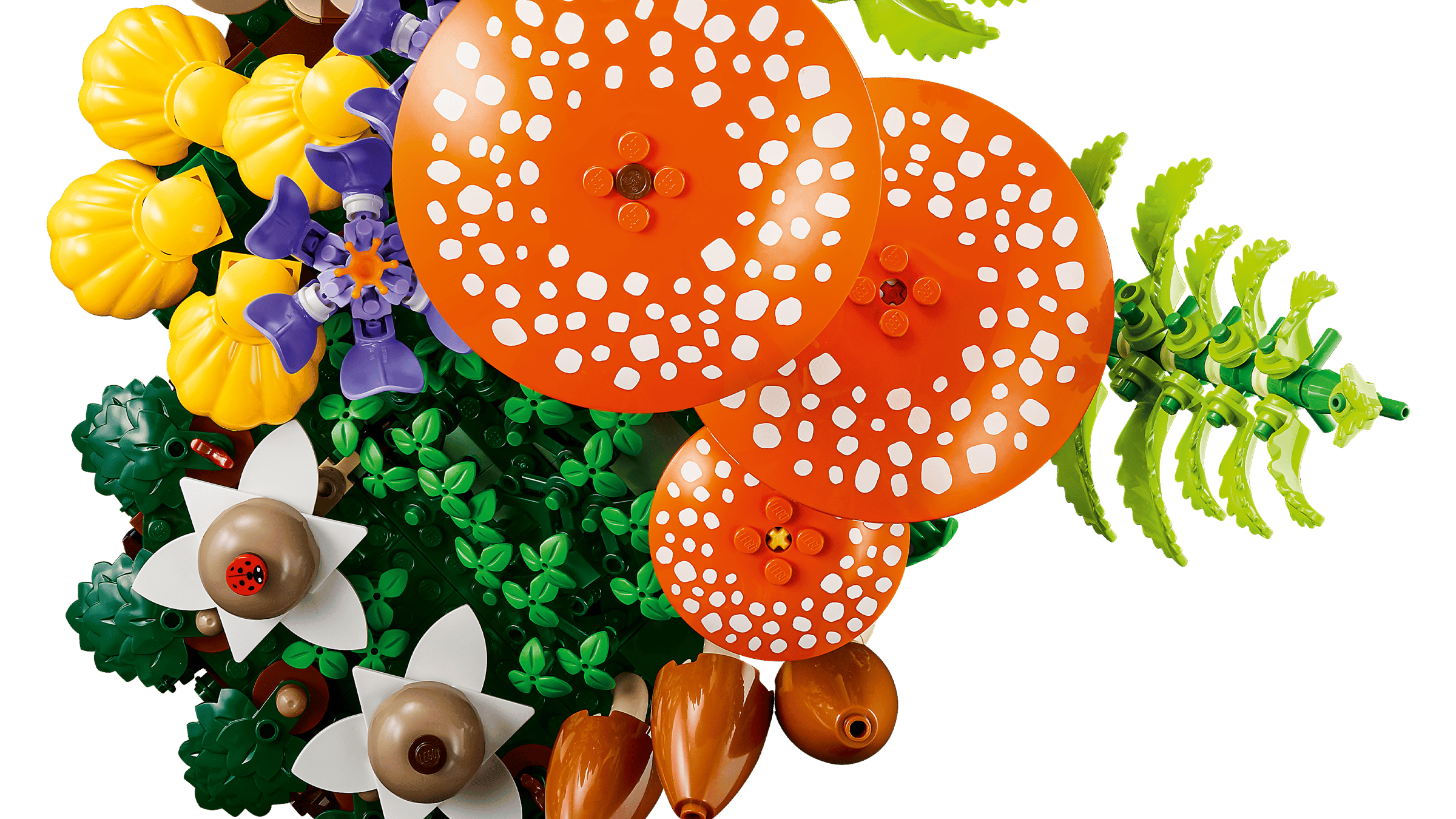 LEGO Botanicals Woodland Mushrooms detail view