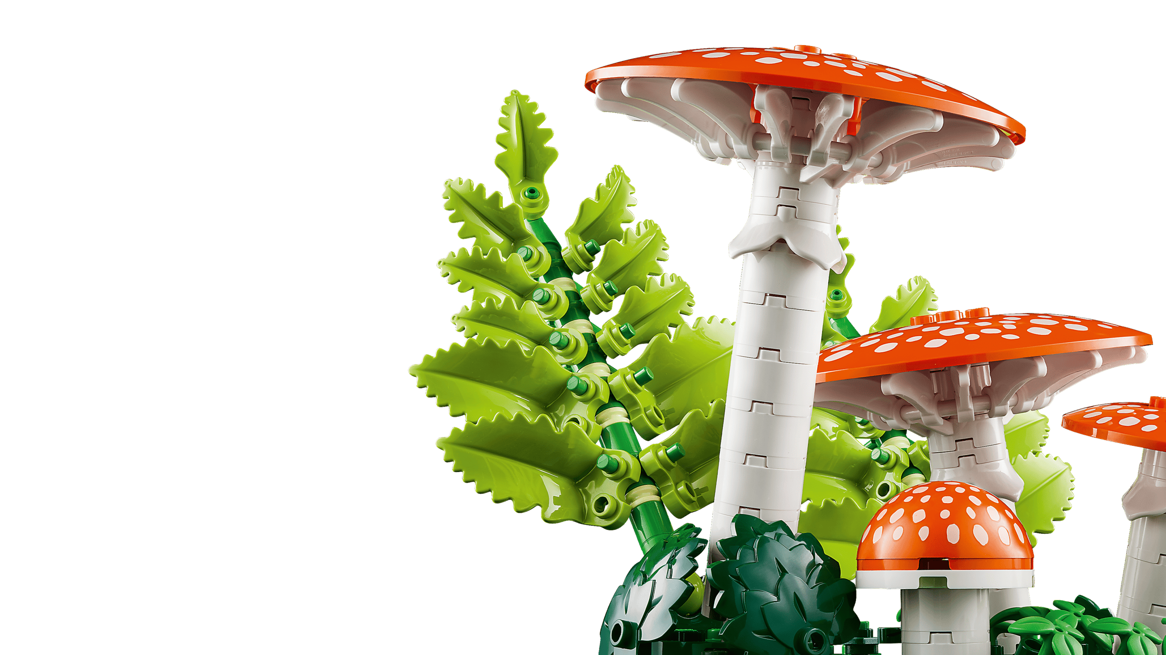 LEGO Botanicals Woodland Mushrooms detail view