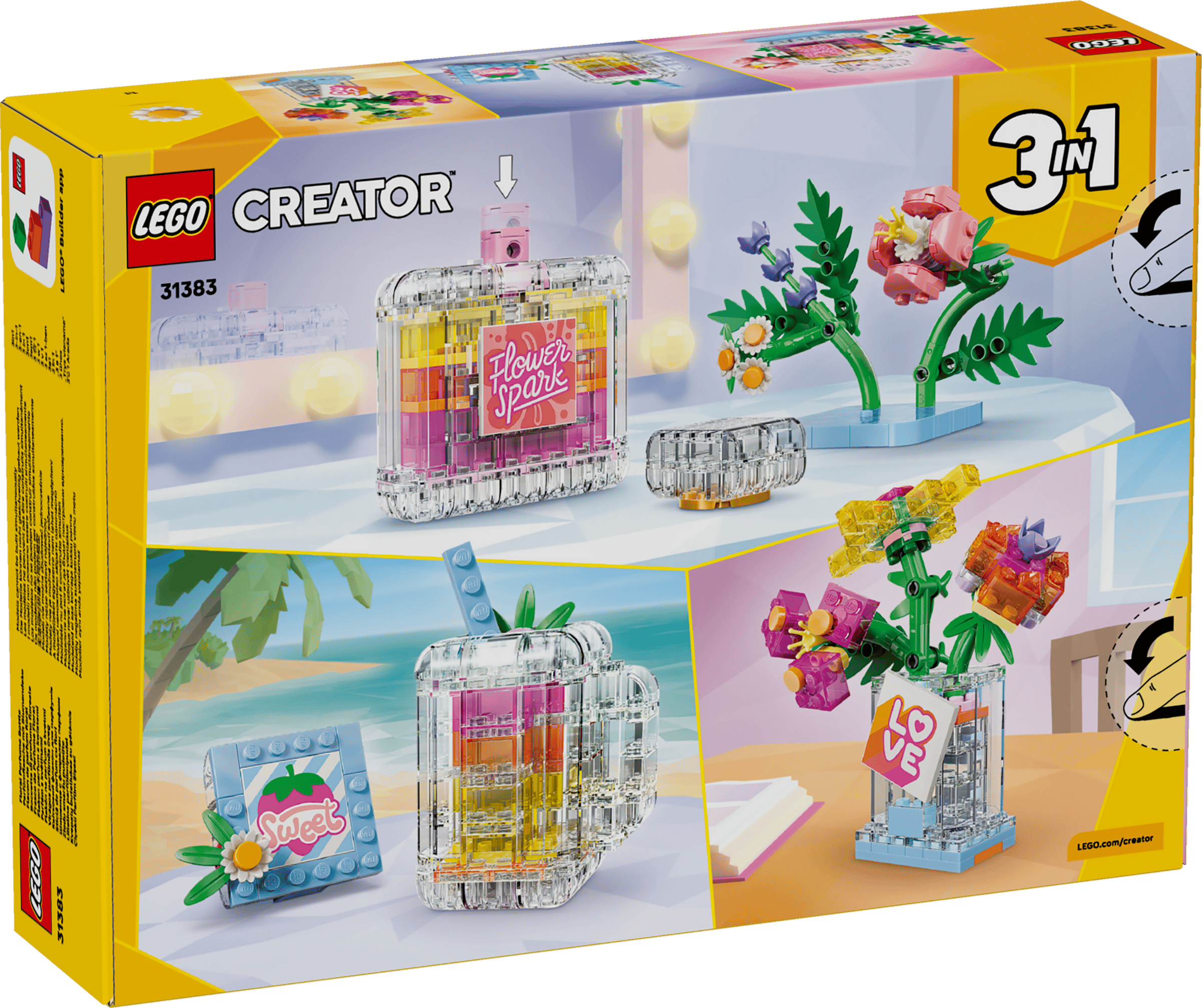 LEGO Creator 3-in-1 Floral Decor Perfume Bottle 31383 box