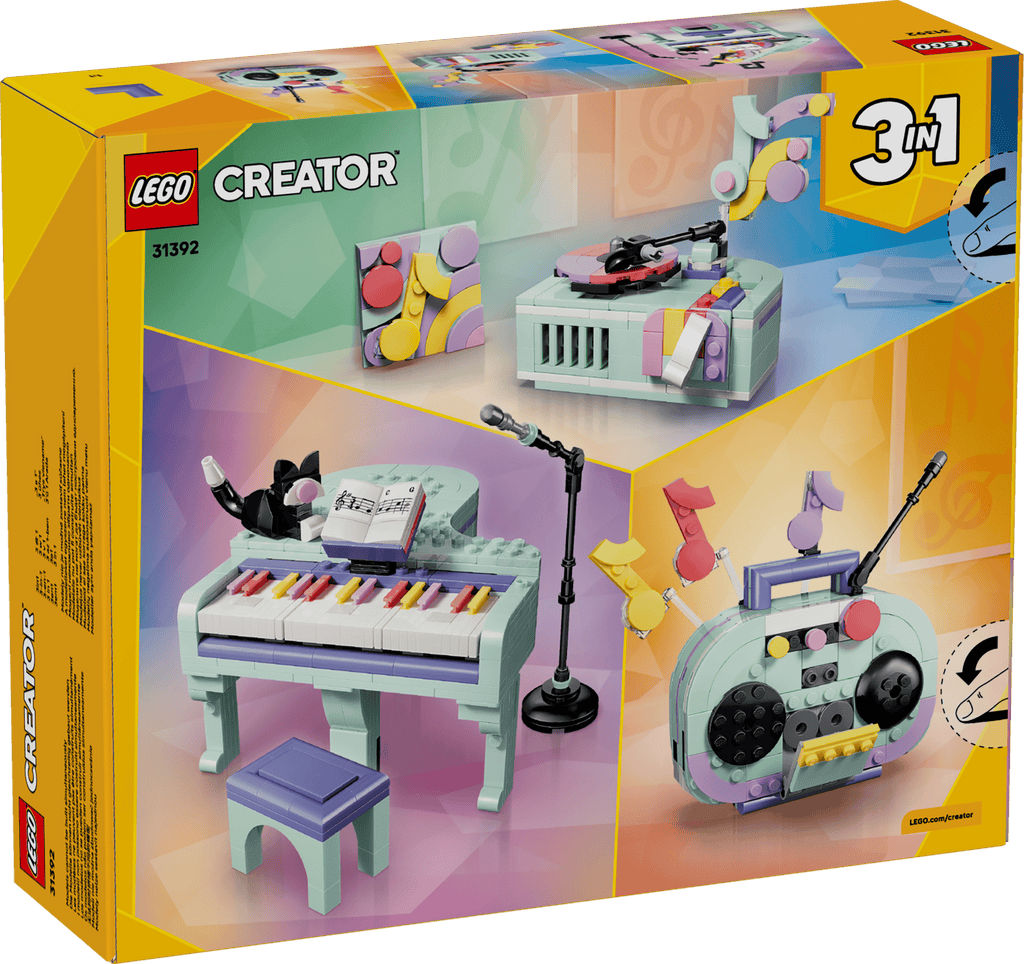 LEGO Creator 3-in-1 Music Decor Piano with Cat 31392 box