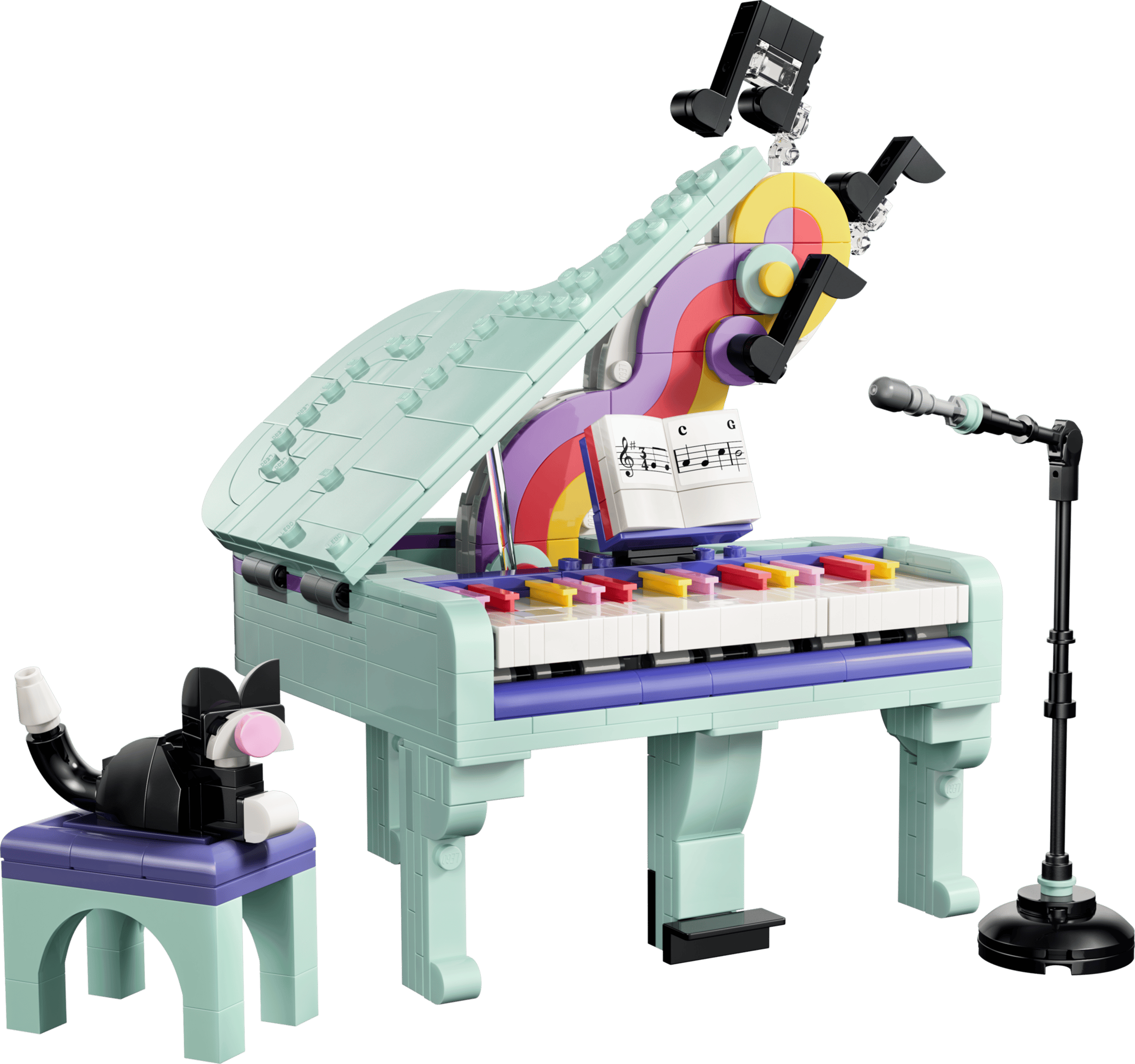 LEGO Creator 3-in-1 Music Decor Piano with Cat 31392 built model