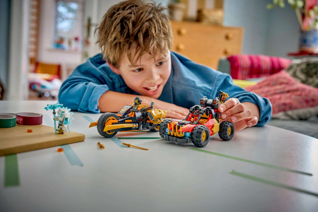 LEGO Ninjago Kai and Cole's Combiner Vehicles 71864 play scene