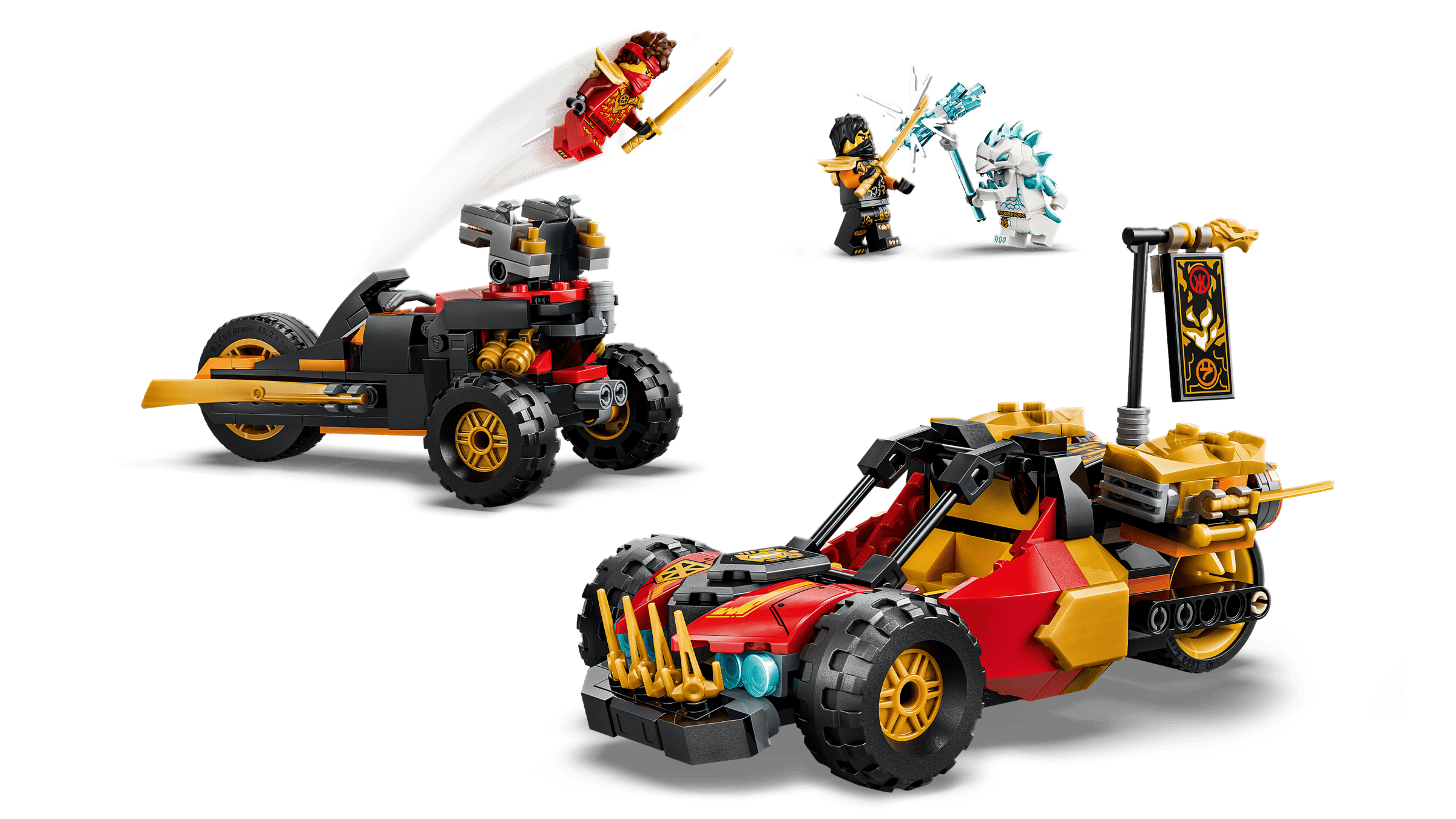 LEGO Ninjago Kai and Cole's Combiner Vehicles 71864 detail view