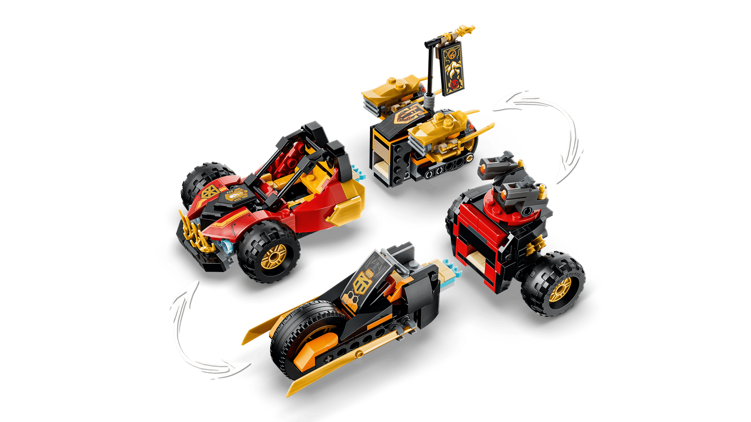 LEGO Ninjago Kai and Cole's Combiner Vehicles 71864 detail view