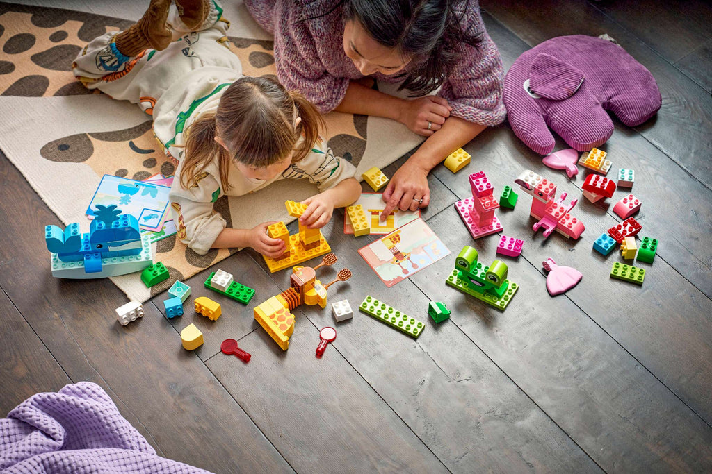 LEGO DUPLO Animal Building Game being built