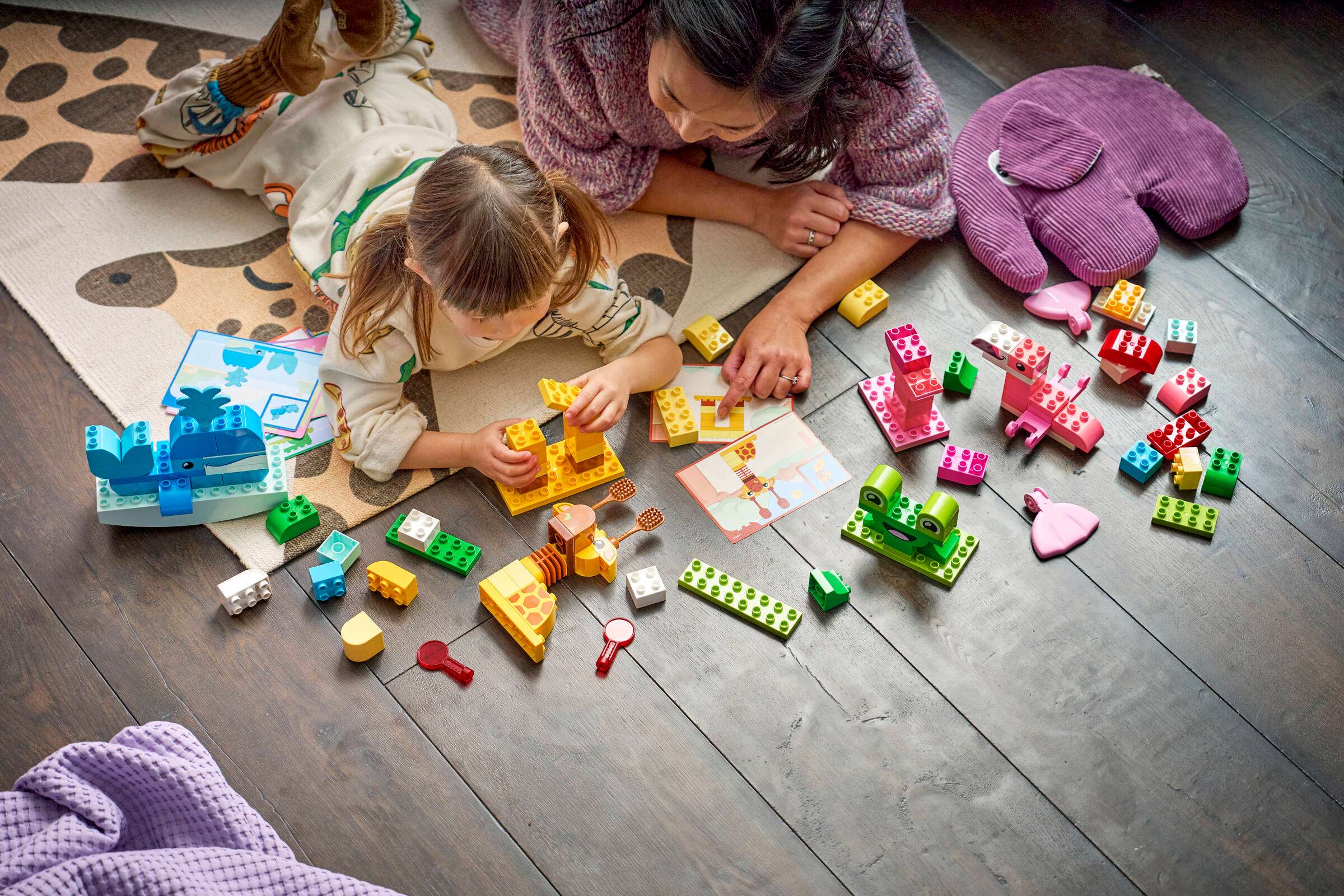 LEGO DUPLO Animal Building Game being built