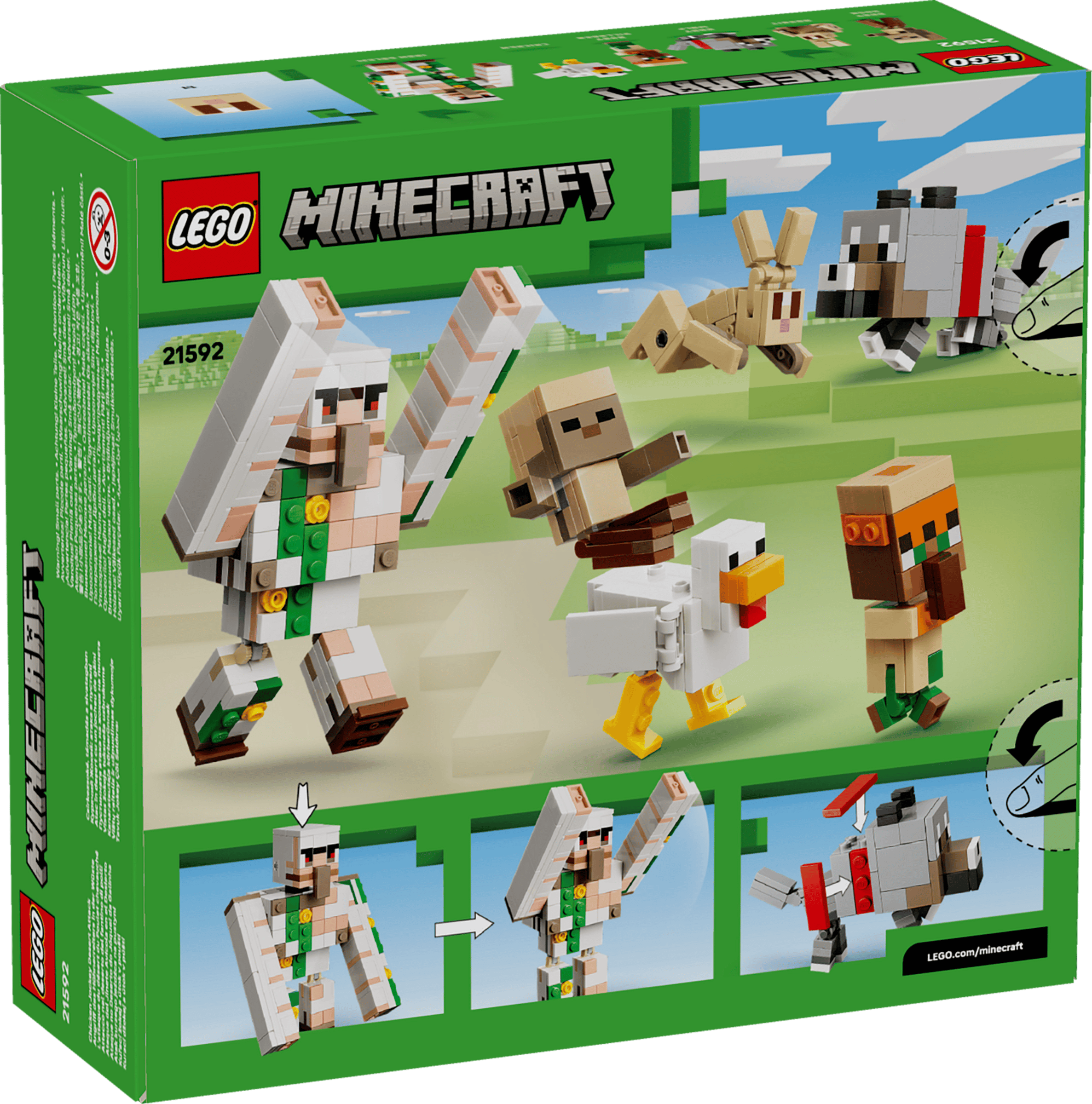 LEGO Minecraft Chicken Jockey Desert Attack box