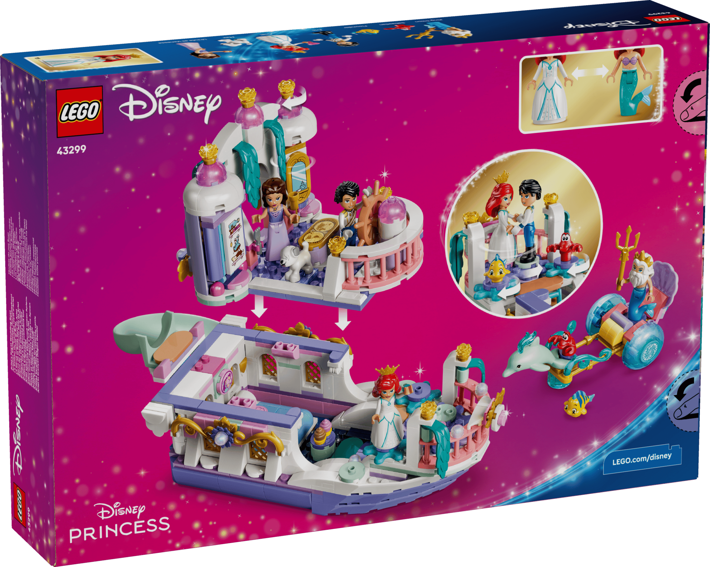 LEGO Disney Ariel's Royal Wedding Boat 43299 box