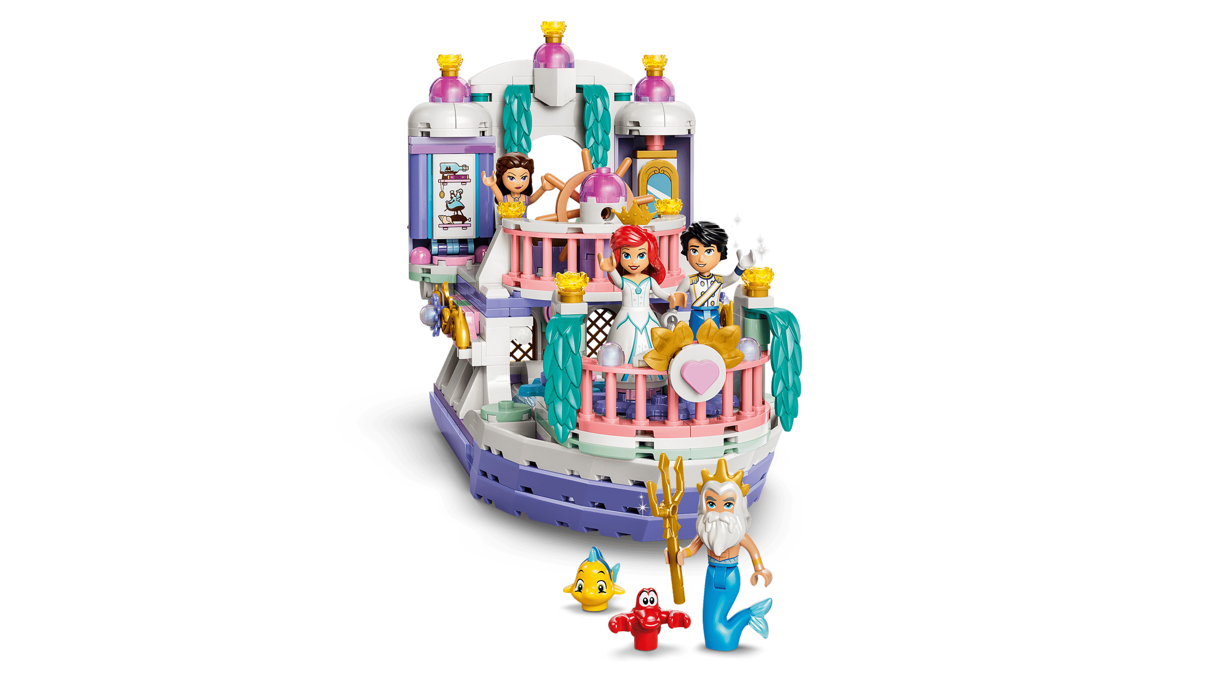 LEGO Disney Ariel's Royal Wedding Boat 43299 detail view