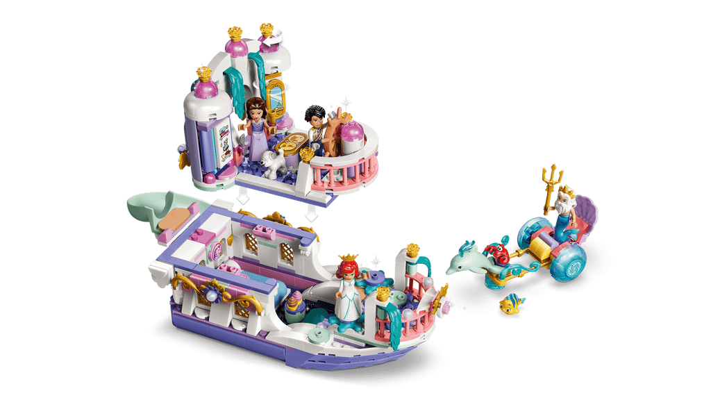 LEGO Disney Ariel's Royal Wedding Boat 43299 detail view