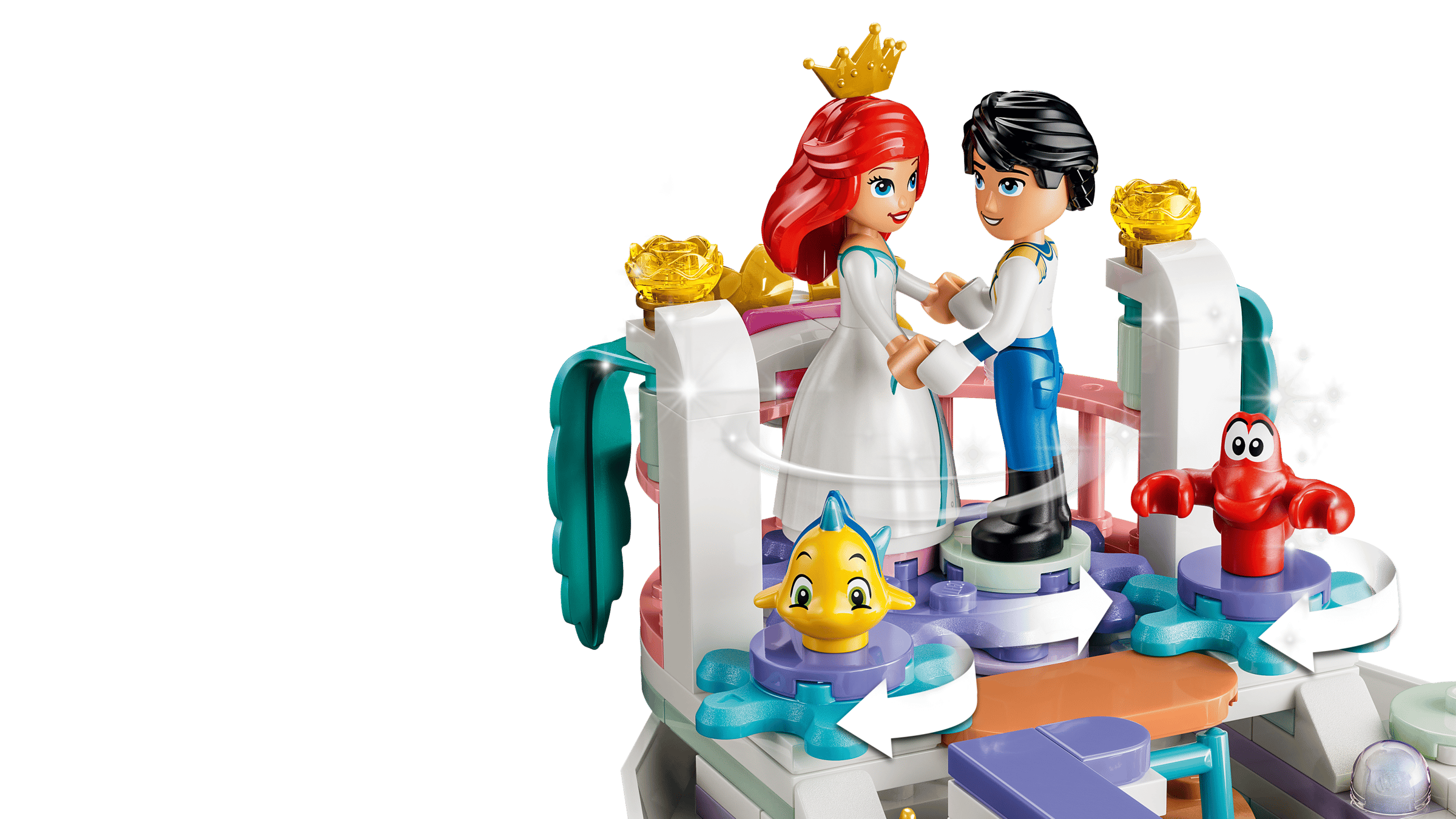 LEGO Disney Ariel's Royal Wedding Boat 43299 detail view