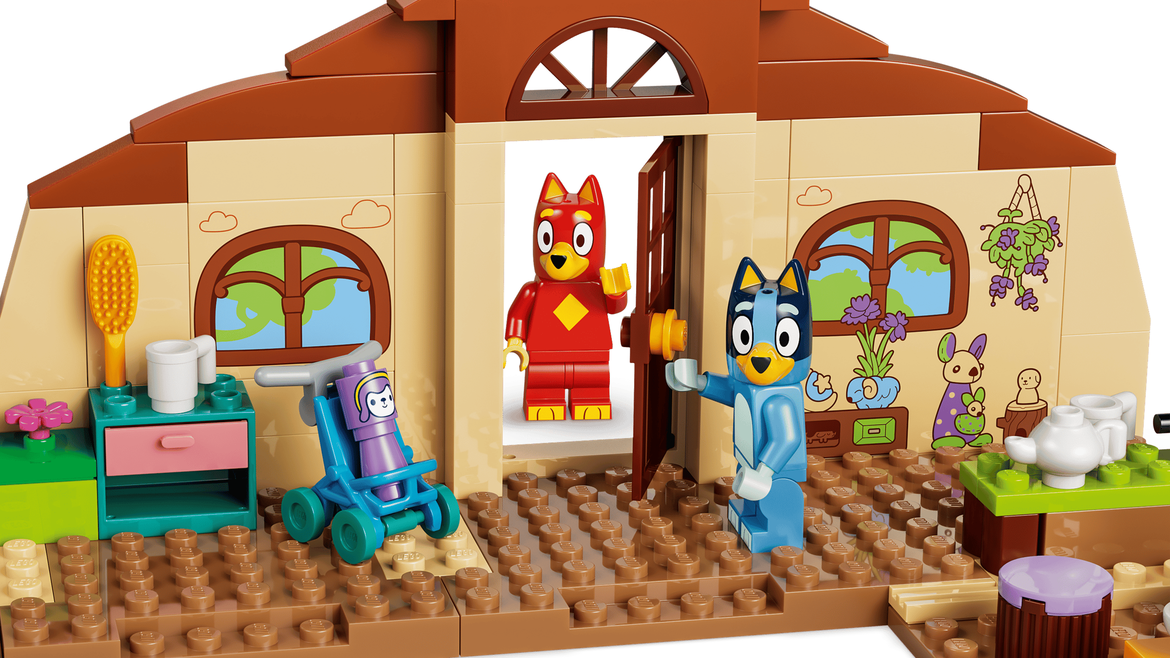 LEGO Bluey School with Rusty and Bluey detail view